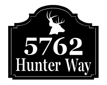 Deer Address sign - Personalized Address Metal Sign - Custom Address sign