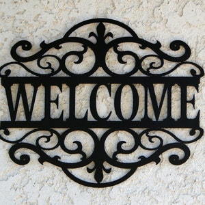 Welcome Metal Sign - Custom Metal Name Sign - Etsy