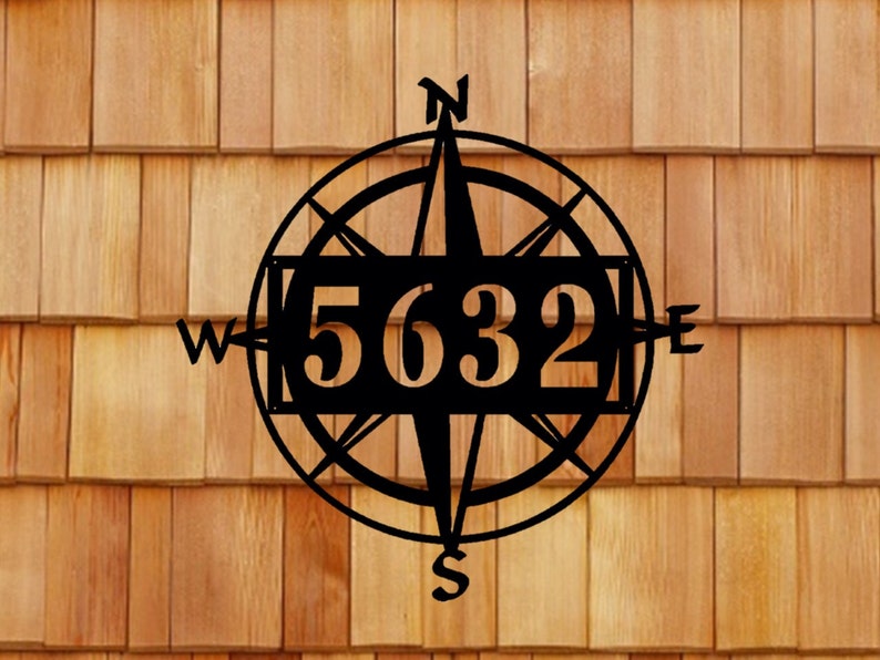 Nautical star address sign Personalized Address Metal Sign Etsy
