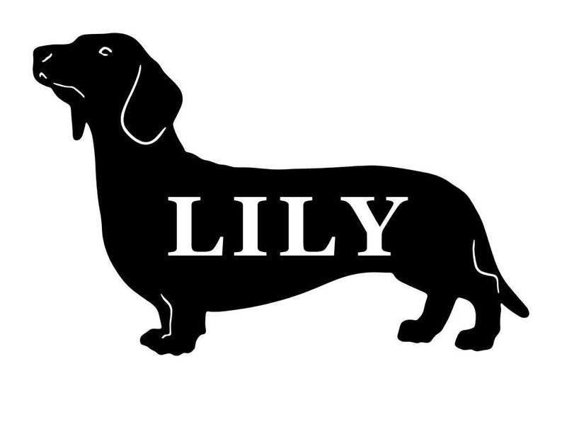 Personalized Dachshund Metal Sign Custom Dachshund Sign Etsy