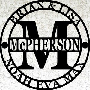 Personalized Monogram Letter - Personalized Name Metal Sign - Custom ...