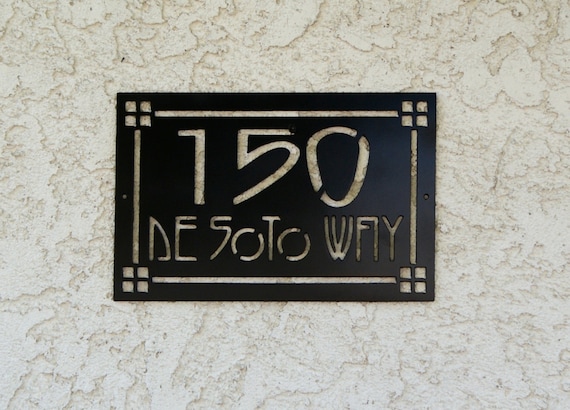 Personalized Address Metal Sign - Custom Address sign