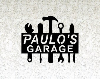 Garage sign - Personalized Garage Metal Sign - Custom Garage sign