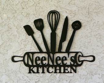 Kitchen Metal Sign - Kitchen sign - Personalized Kitchen sign