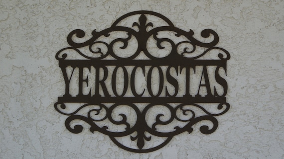 Personalized Name Metal Sign - Custom metal Name sign
