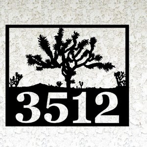 Joshua Tree Address sign - Personalized Address Metal Sign - Custom Address-Made un USA-Gift Ideas