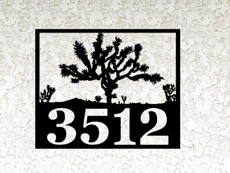 Joshua Tree Address Sign Personalized Address Metal Sign Etsy Norway