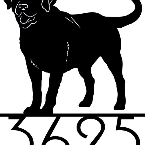 Black Lab Address Signs Custom Labrador Address Metal Sign - Etsy