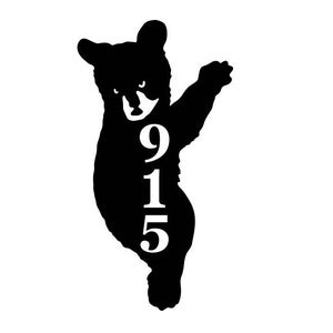 Personalized Bear Address Metal Sign - Custom Bear Address sign