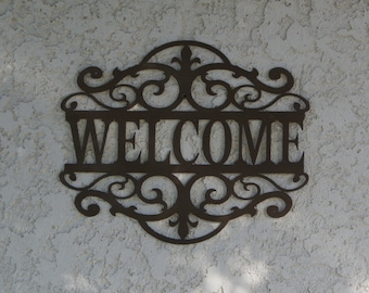 Welcome Metal Sign - Custom metal Name sign