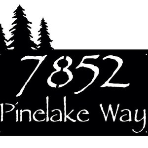 Rustic Pine Address sign - Personalized Address Metal Sign - Custom Address sign