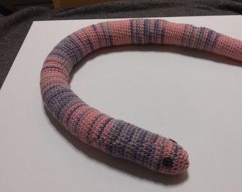 Draft stopper, crocheted snake, weighted