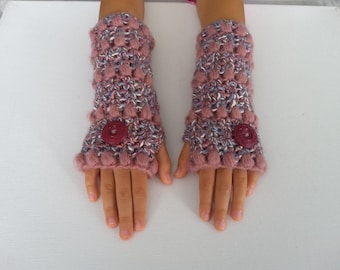 Wrist warmers, fingerless gloves - small/medium