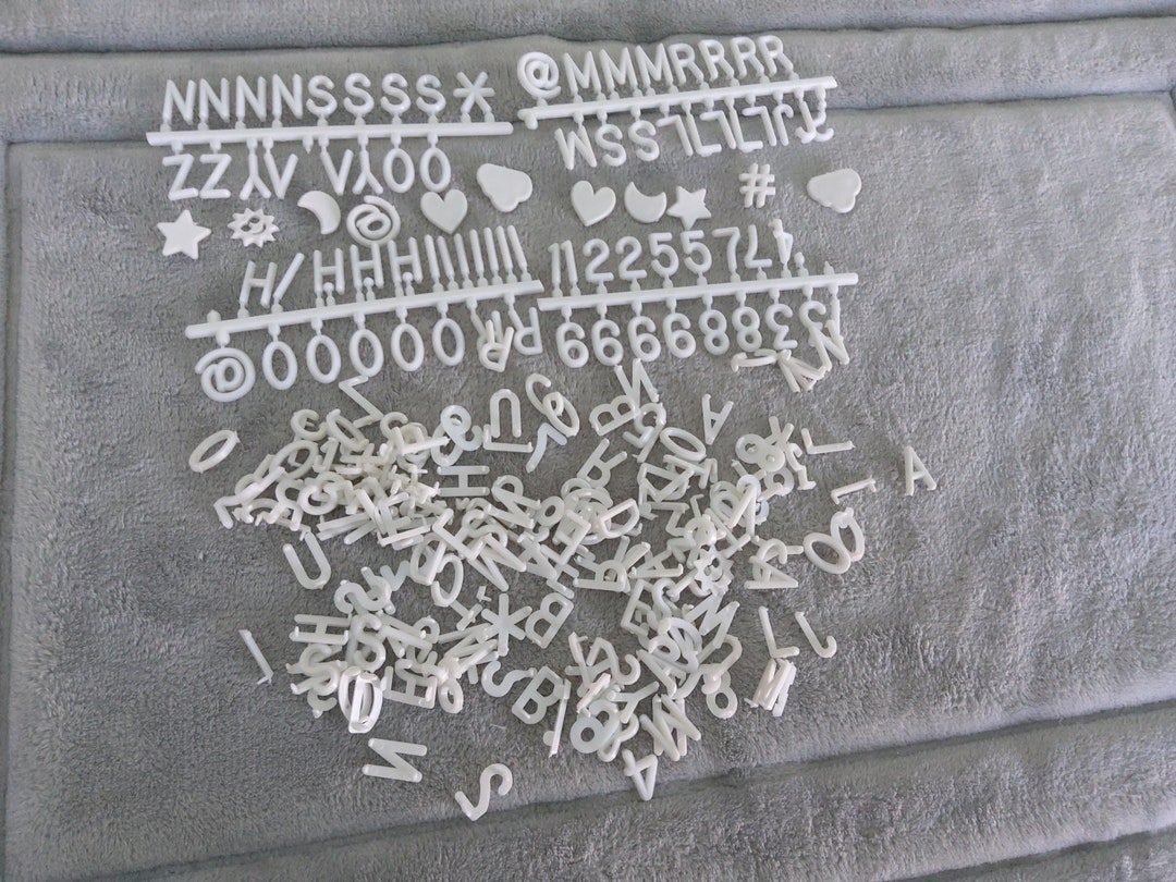 Letters, Number, Symbols White Plastic - Etsy UK