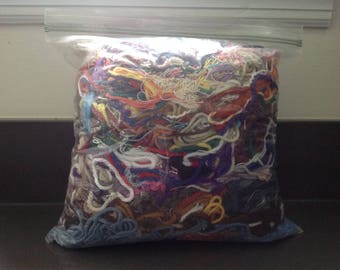 Yarn, scraps and bits, 10 oz