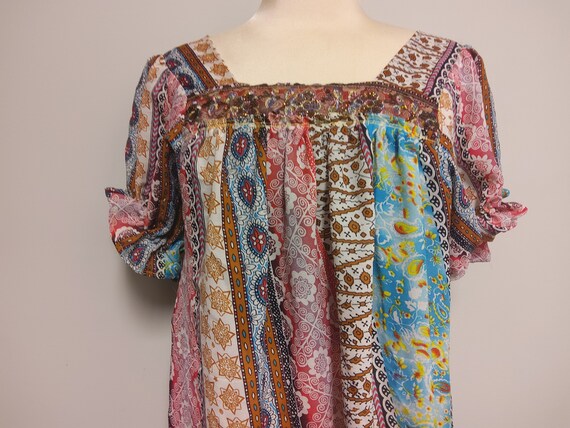 summer dress, multicolored, vintage handmade - image 1