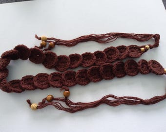 brown tie belt by MWC