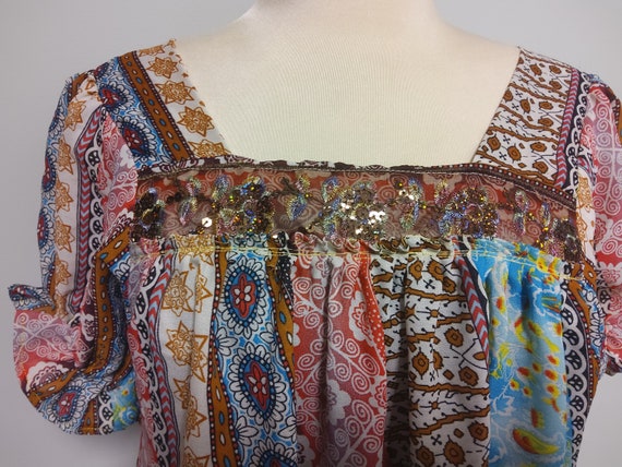 summer dress, multicolored, vintage handmade - image 2