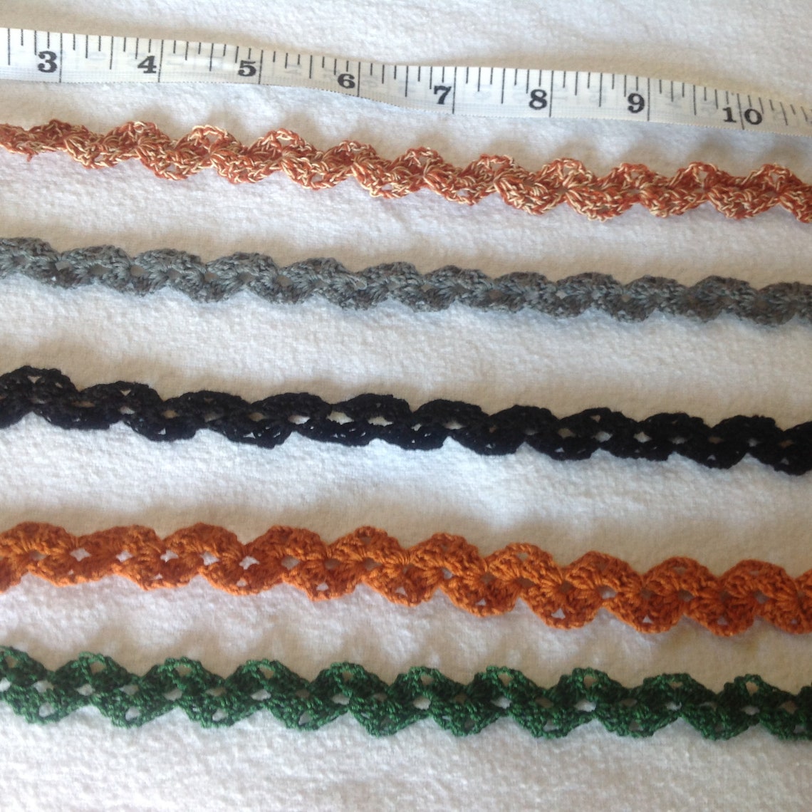 Crochet Rickrack Many Colors and Lengths by MWC - Etsy