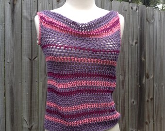 Crocheted summer top, size S by MWC