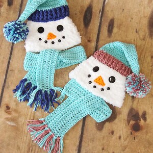 Newborn Snowman Cocoon, Matching Hat and Scarf, Crochet Snowman Cocoon, Snowman Photo Prop, Christmas Card Photo Prop, Baby Shower Gift image 6