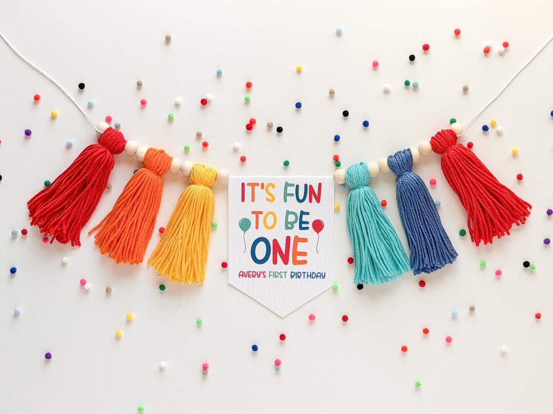 Fun to Be One High Chair Banner, Fun to Be One First Birthday Banner ...