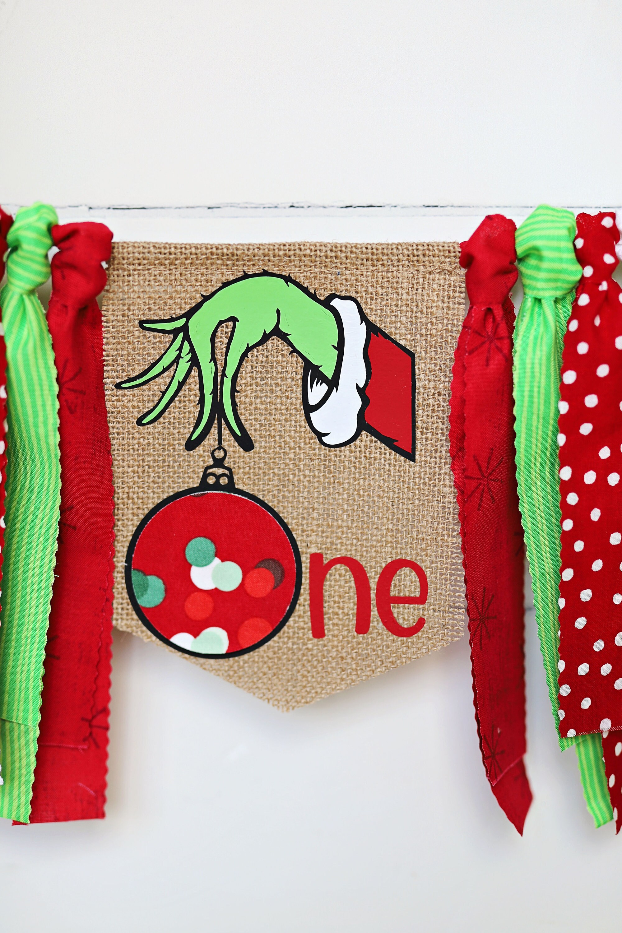 Grinch High Chair Banner Grinch 1st Birthday Grinch Hand Etsy
