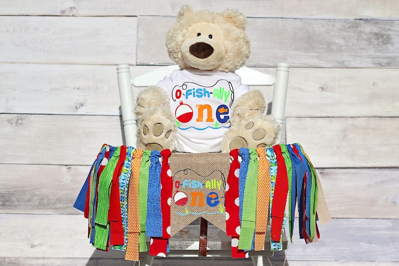 O-Fishally-One High Chair Banner and Onesie 1st Birthday