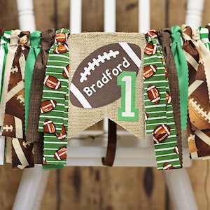 Football Highchair Banner Vintage Football Birthday Banner First Birthday Football Banner Football Birthday Photo Prop Football Party Decor