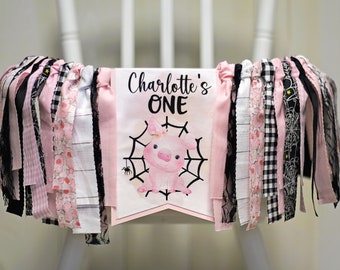 Charlotte's Web Birthday Banner, Charlotte's Web High Chair Banner, Charlotte's One Photo Prop, Charlotte's Web Birthday