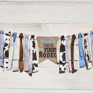 Actually My First Rodeo High Chair Banner, First Rodeo Birthday Banner, Rodeo Birthday Party Decor, Rodeo Photo Prop, Rodeo Cake Smash