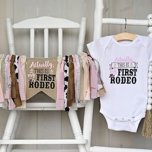 My First Rodeo Girl High Chair Banner, Girl First Rodeo Birthday Banner, Girl Rodeo Birthday Party Decor, Rodeo Photo Prop, Rodeo Cake Smash
