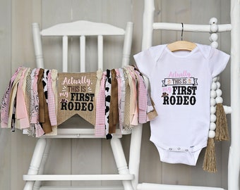 My First Rodeo Girl High Chair Banner, Girl First Rodeo Birthday Banner, Girl Rodeo Birthday Party Decor, Rodeo Photo Prop, Rodeo Cake Smash