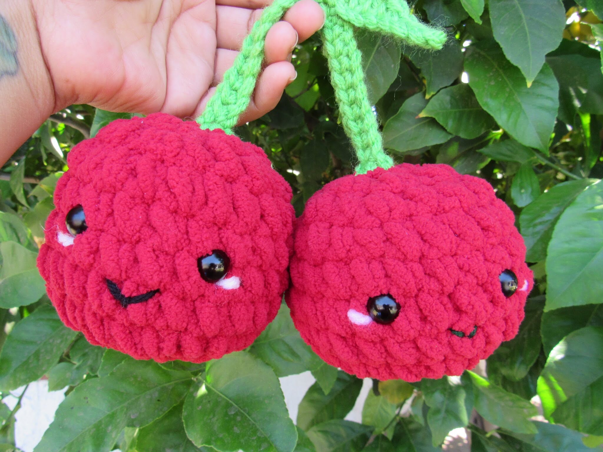Cherries Plush Doll Cherry Crochet Toys Stuffed Cherries | Etsy