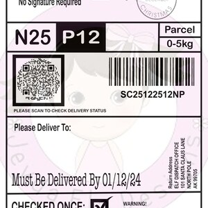 Digitaal downloadlabel Elf Arrival met scanbare QR-code en tracking Commercieel gebruik