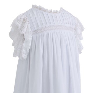 White/White Lace Sleeve Heirloom Dress