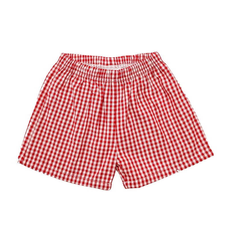 Gingham Red Shorts