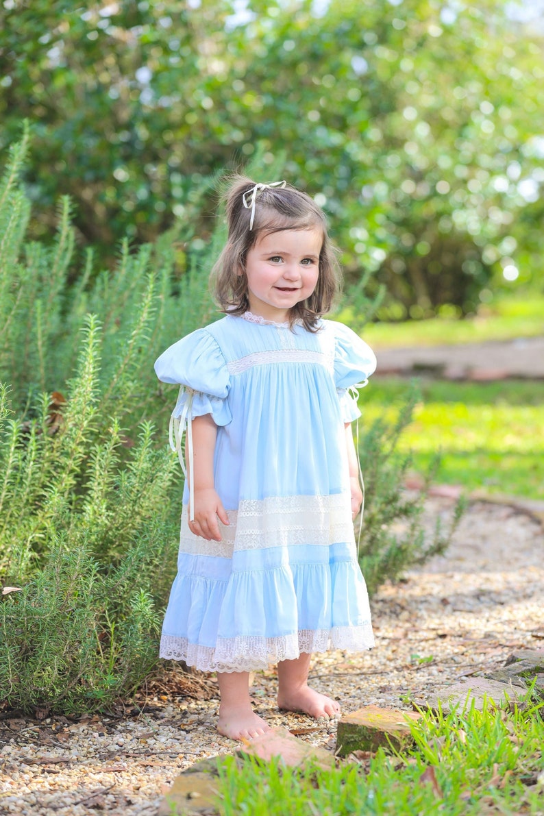 Light Blue/Ecru Heirloom Dress image 1