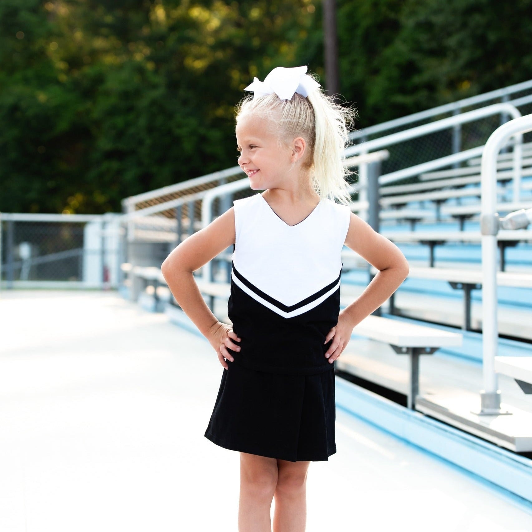 Cheer Uniform Skort Set- Black/white - Etsy