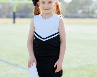 Cheer Uniform Skort Set- Black/White