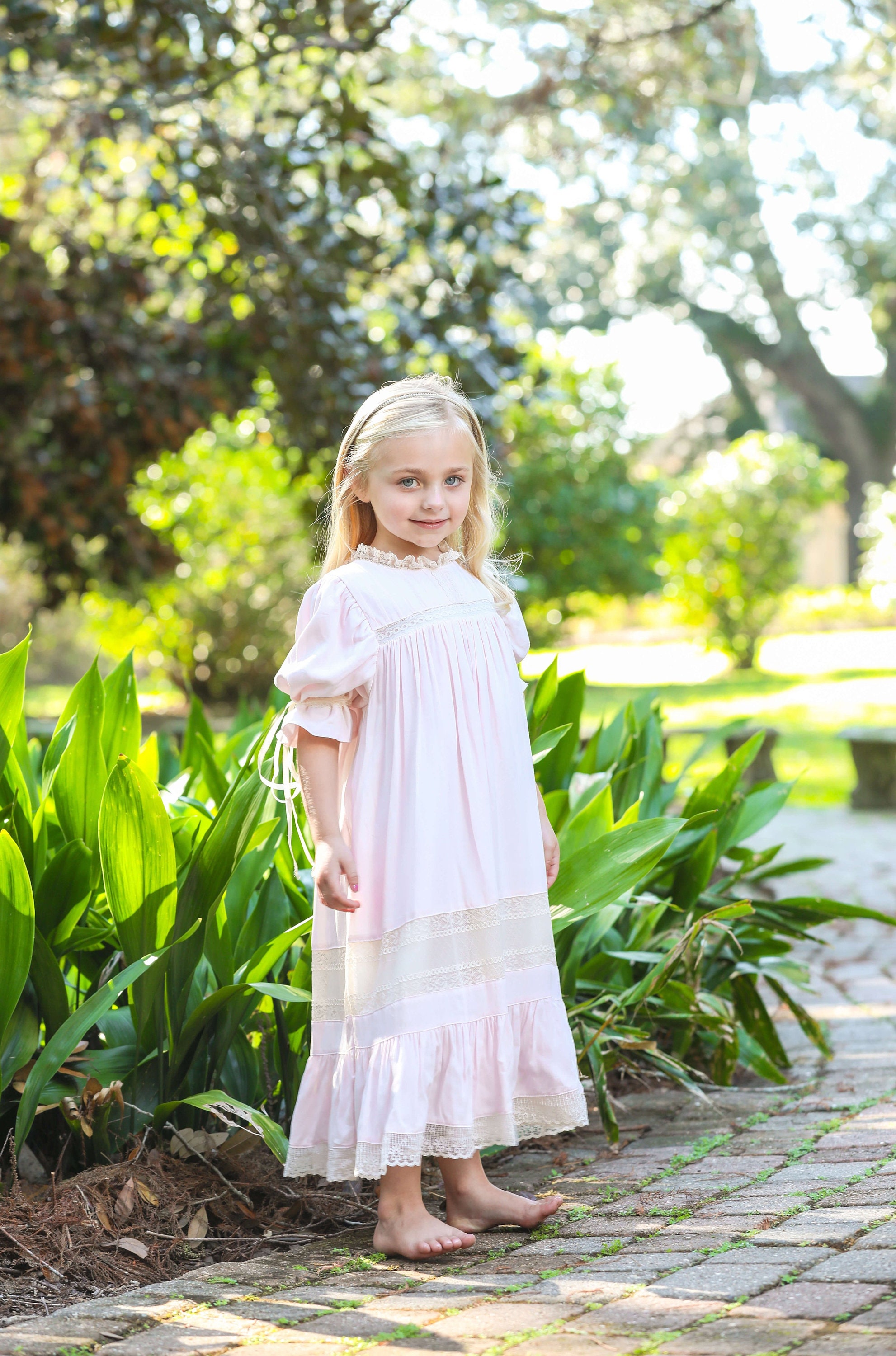 Light Pink/Ecru Heirloom Dress