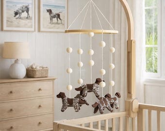 German Shorthaired Pointer Baby Mobile: GSP Nursery . Duck Hunting . Bird Dog . Dog Decor