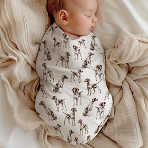 Copertina per neonati con cane da caccia tedesco a pelo corto: regalo per la cameretta del cane