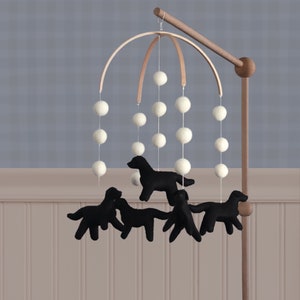 Chocolate Labrador Baby Mobile - Black Lab mobile - puppy Mobile - baby boy - baby girl - baby shower gift - nursery mobile - crib mobile