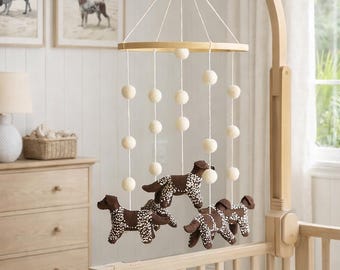 German Shorthaired Pointer Baby Mobile: GSP Nursery . Duck Hunting . Bird Dog . Dog Decor