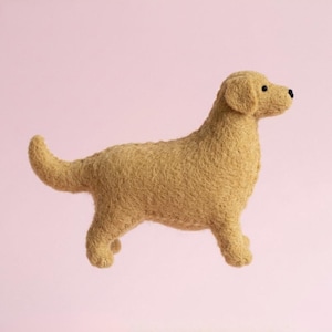 Golden Retriever Felt Pattern: Dog Ornament, Baby Mobile (PNG File)