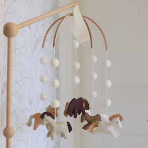Horse Mobile - Coastal Cowboy -Southern Living - Country Boy - Horses - Ponies - Farm - Rodeo - Western Nursery Decor - Baby Shower Gift