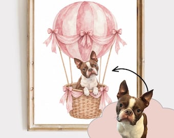 Custom Pet Portrait for Neutral Nursery Decor (Digital Download)