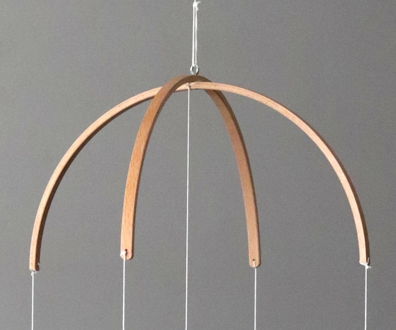 Beech Wood Arch Baby Mobile Hanger - 10 Inch Crib Mobile Frame