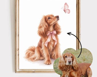 Custom Pet Portrait for Neutral Nursery Decor (Digital Download)